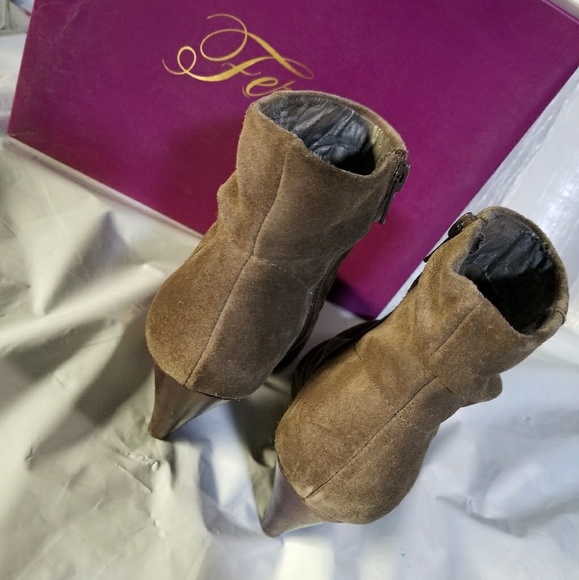 Fergie Vivacious Suede Ankle Boots - Picture 2 of 8